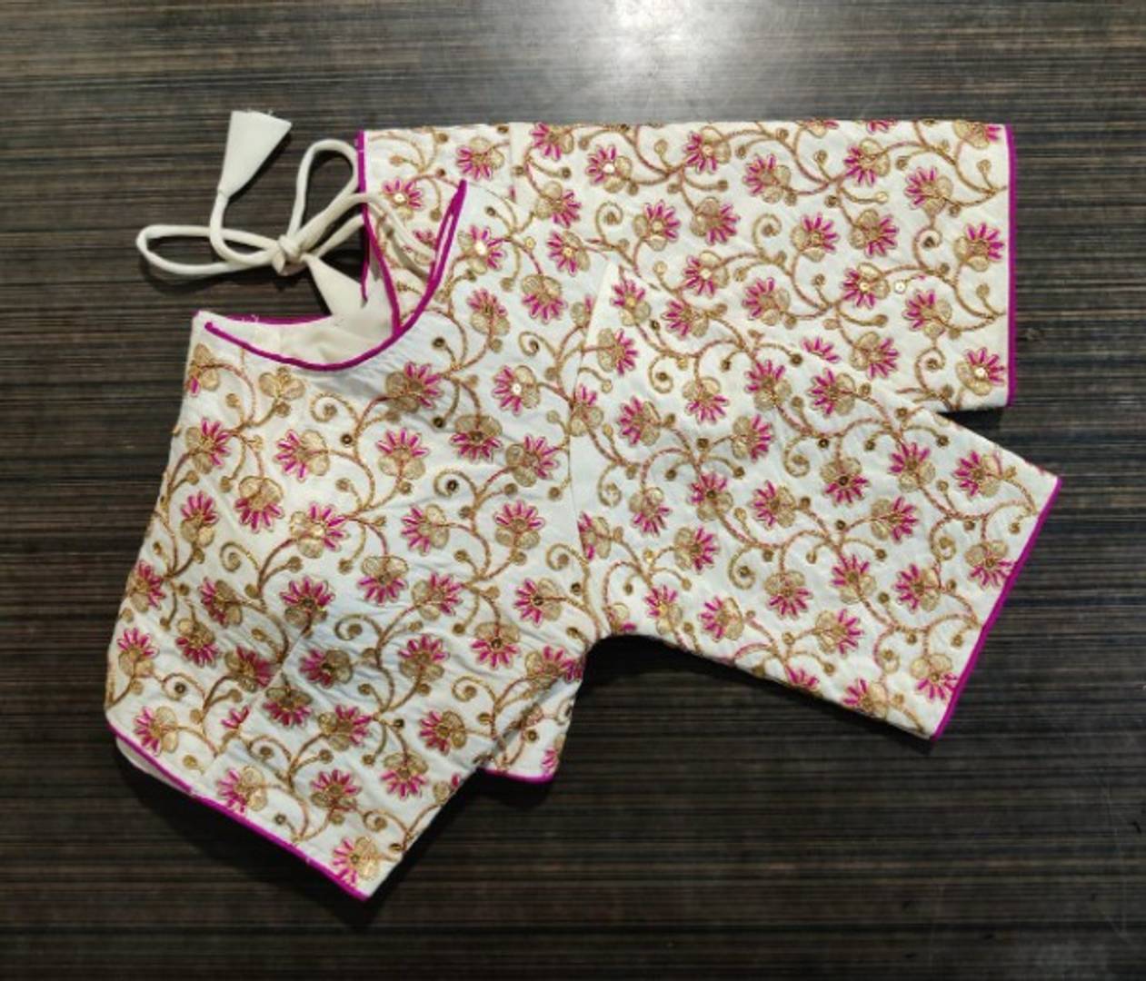 Stylish Phantom Silk Embroidered Stitched Blouse